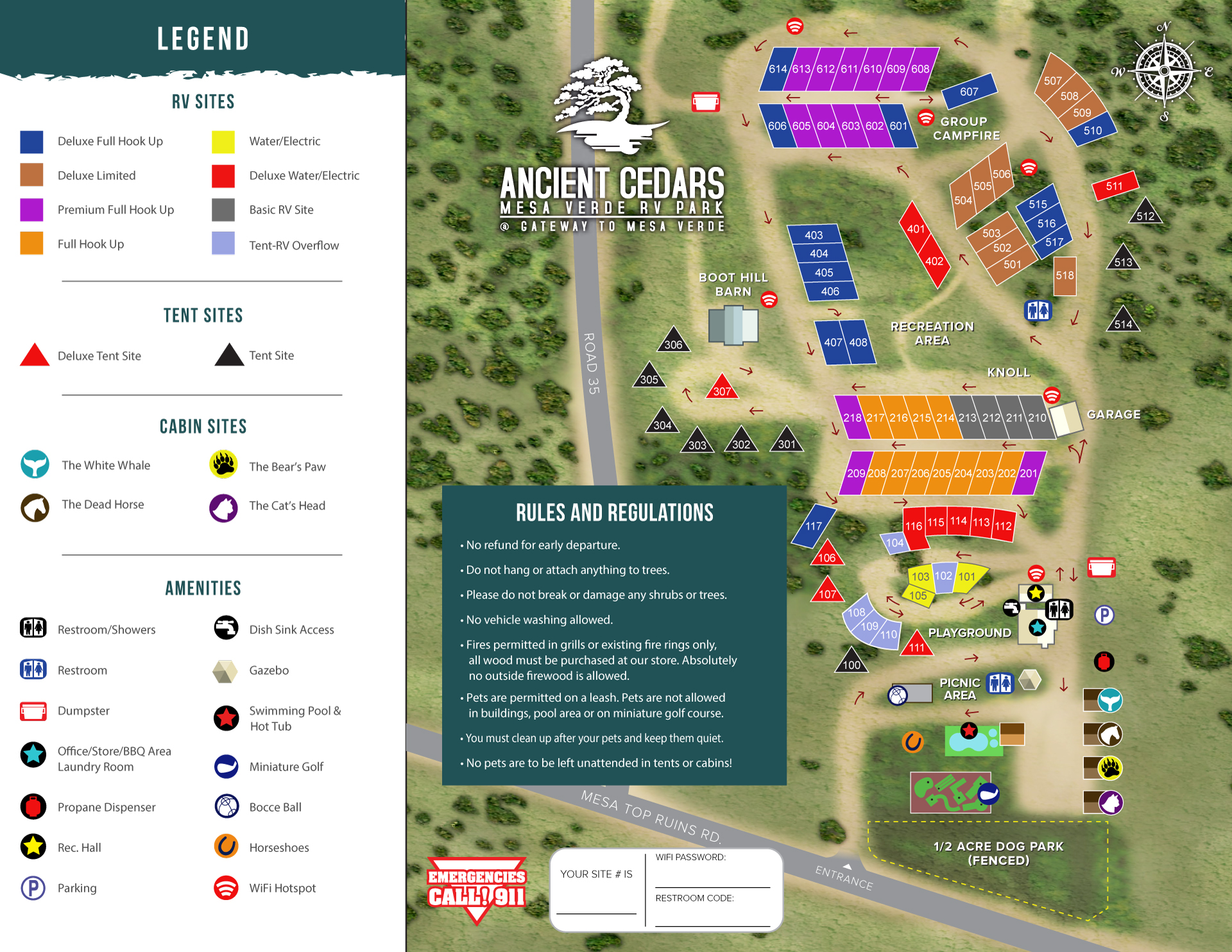 Ancient Cedars Park Map